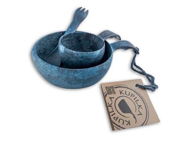 Kupilka Junior SET miska 330 ml + kuksa 120 ml + spork 165 - Blueberry (BLUE) 6430014972859