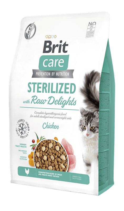 Brit Care Cat Sterilized with Raw Delights 2 kg