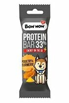 Bow wow poch. Proteinová tyčinka Drůbež&Kurkuma 32g