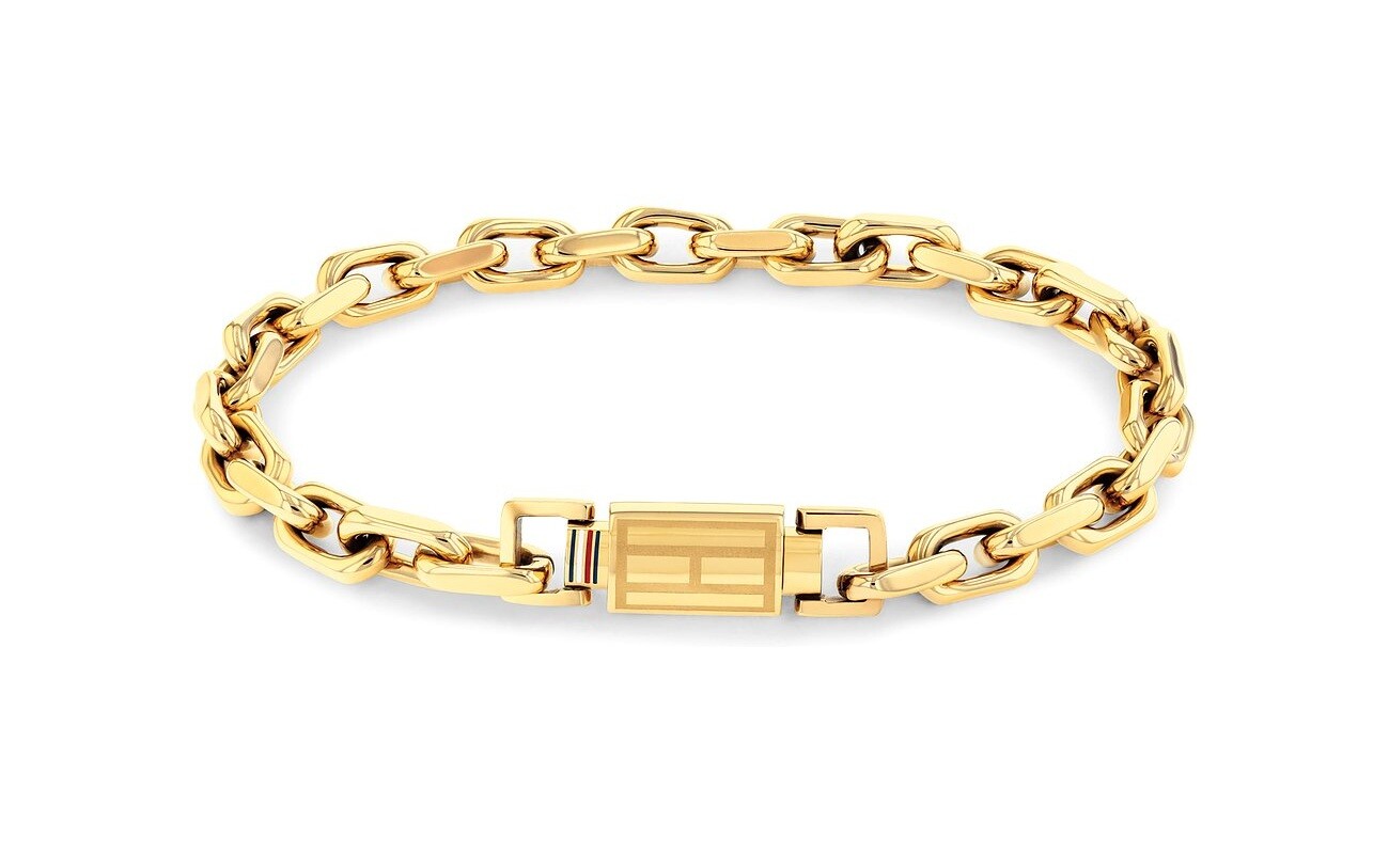 Tommy Hilfiger Moderný pozlátený náramok Iconic Hardware 2790716 19 cm