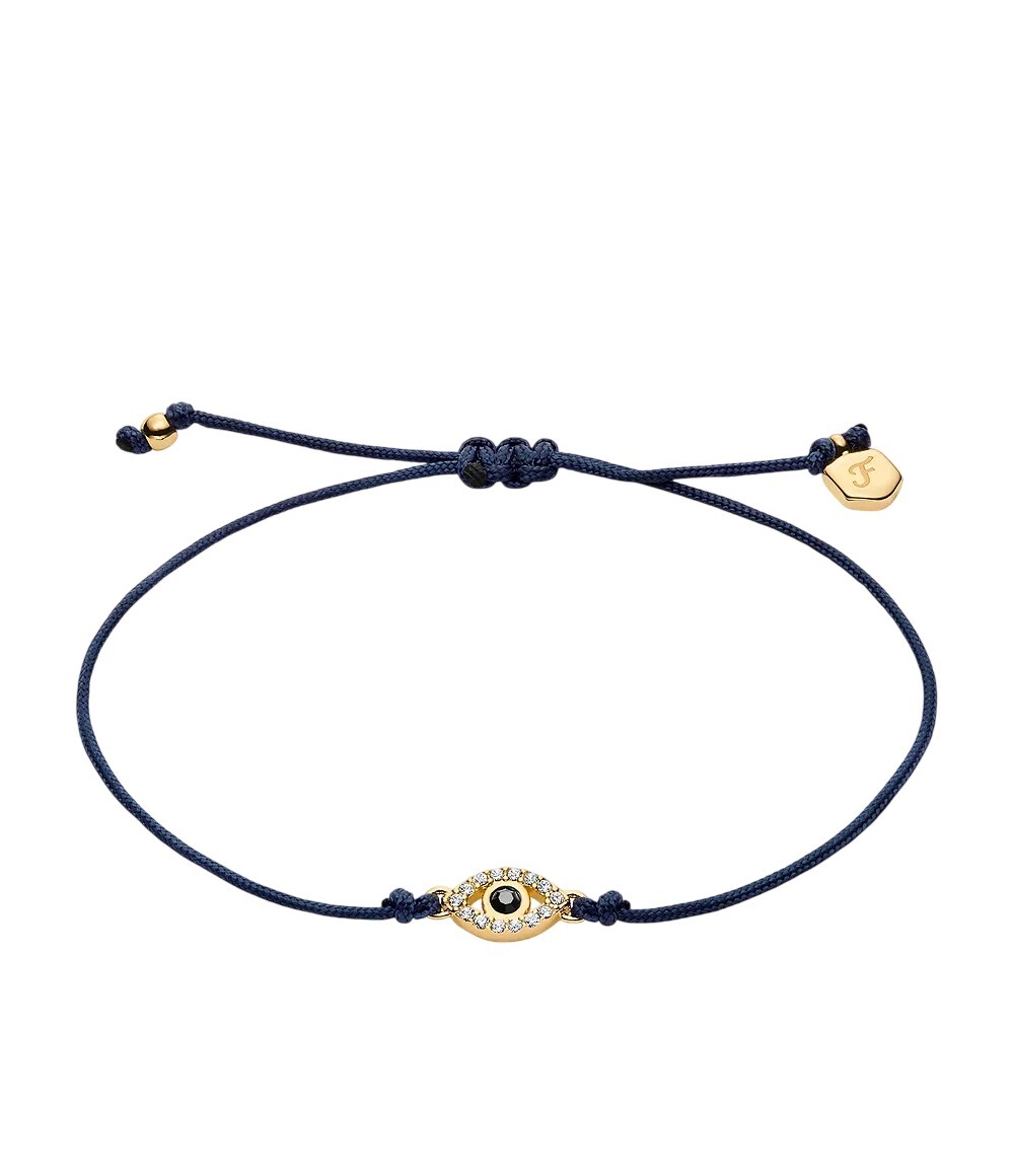 Fossil Šnúrkový náramok Evil eye Sutton Mini Moments JA7312710
