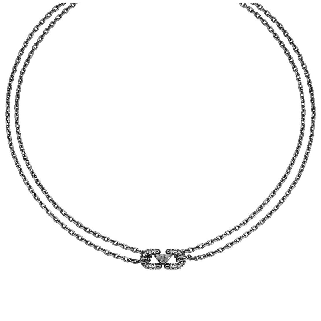 Emporio Armani Pánsky náhrdelník s kryštálmi EGS3292001