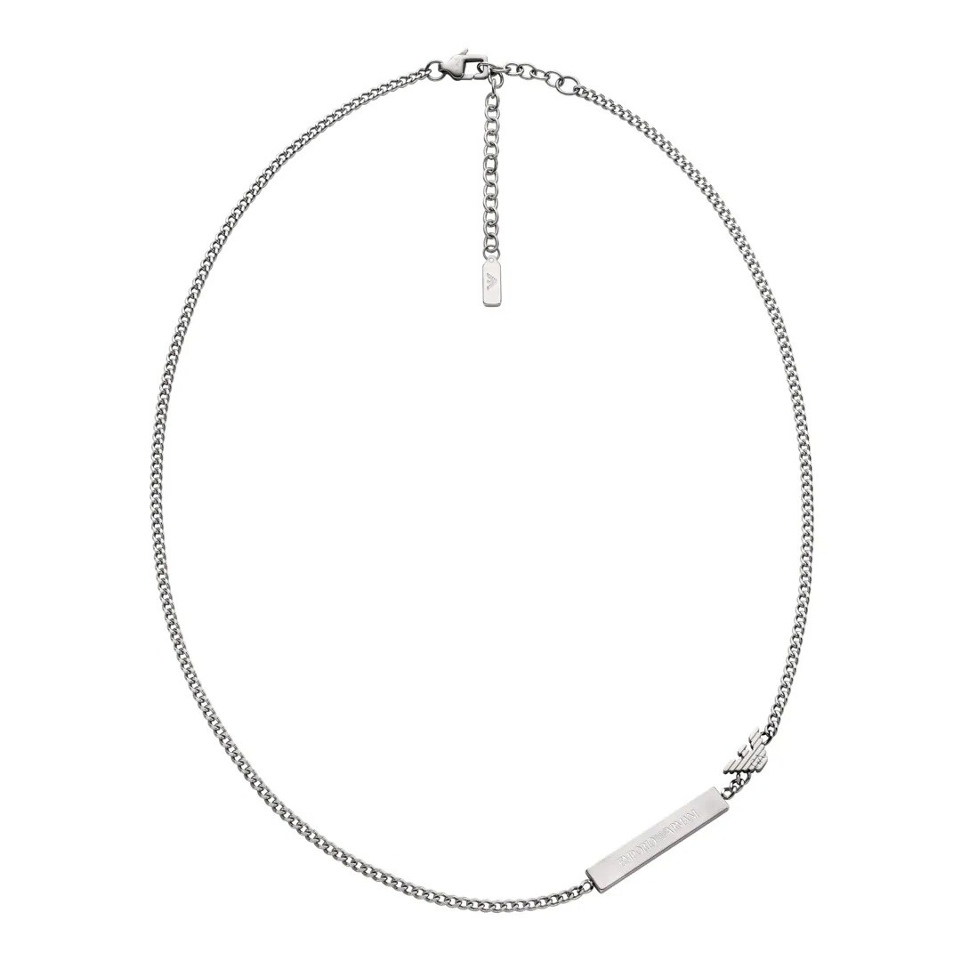 Emporio Armani Štýlový oceľový náhrdelník pre mužov EGS3309040