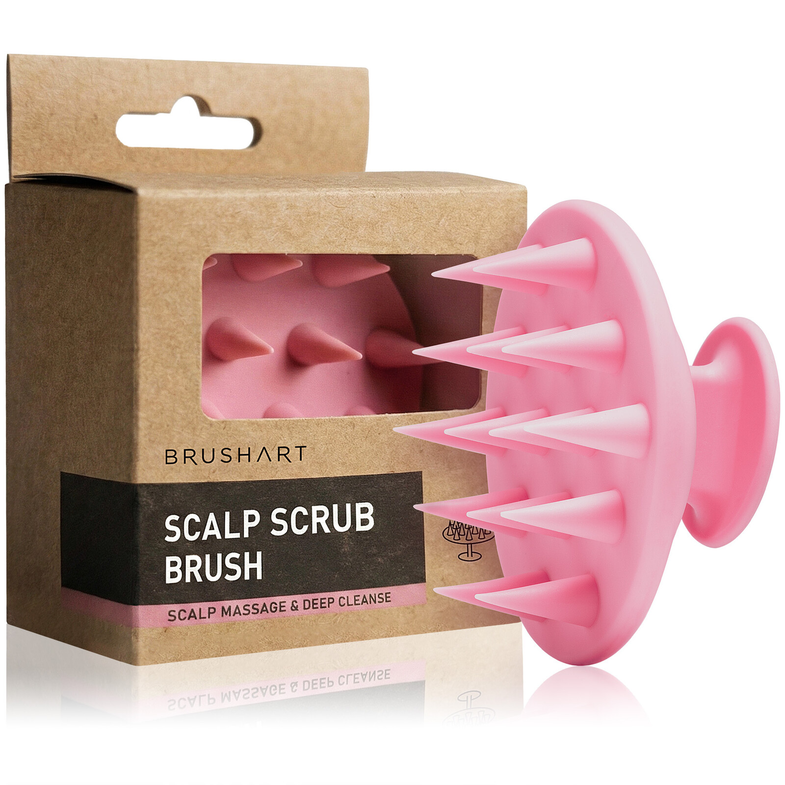 BrushArt Masážna kefa na pokožku hlavy Scalp Scrub Brush