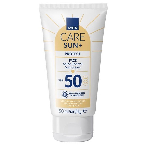 Avon Zmatňujúci krém na opaľovanie SPF 50 Shine Control Sun Cream 50 ml