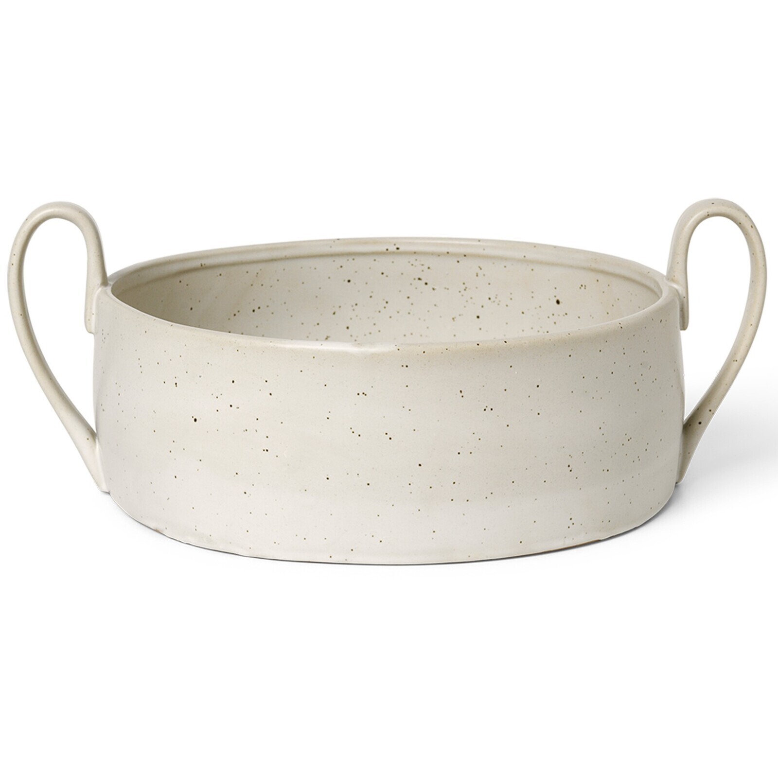 Misa na ovocie FLOW 32 cm, biela, kamenina, ferm LIVING