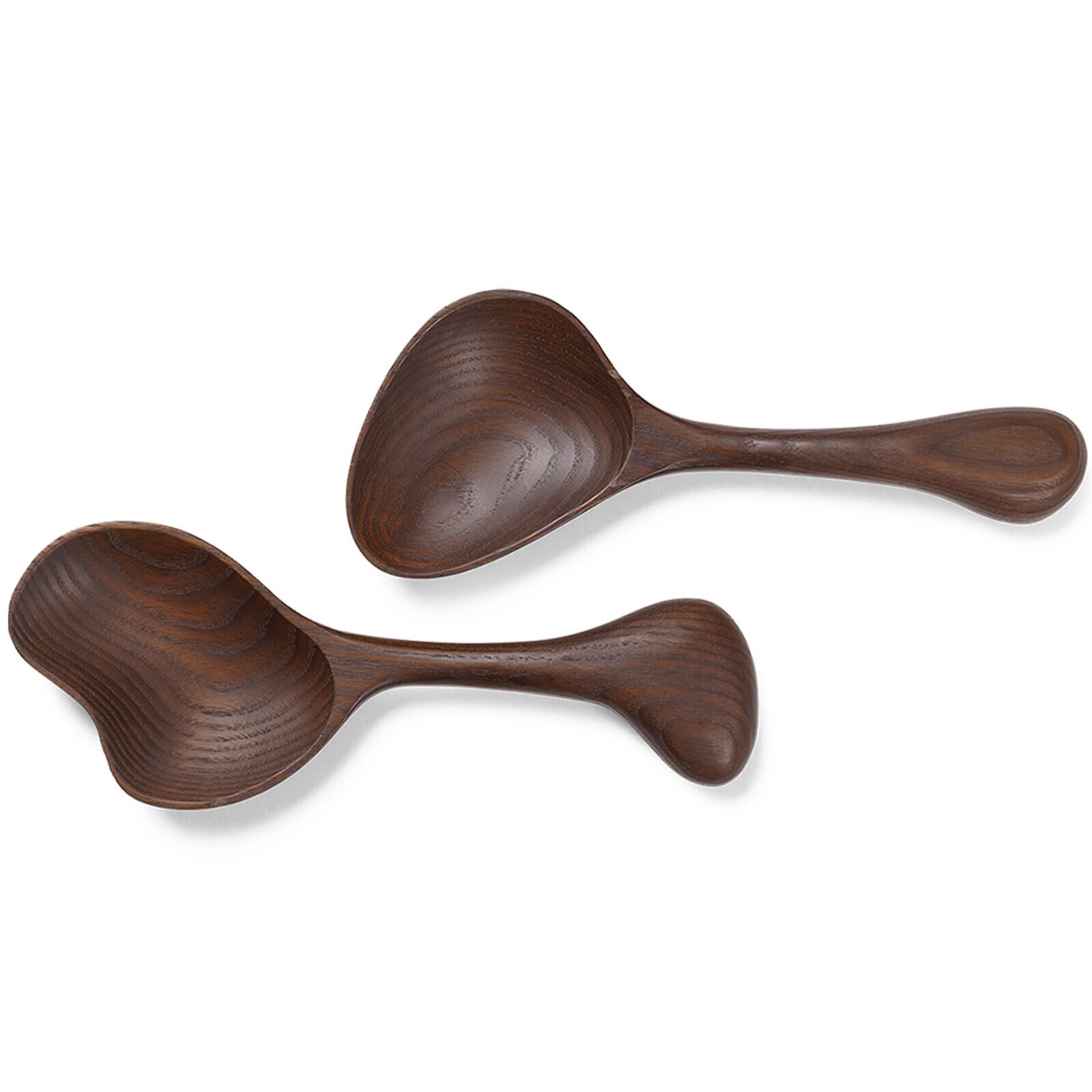 Súprava šalátových lyžíc OS 23 cm, sada 2 ks, hnedá, drevo, ferm LIVING