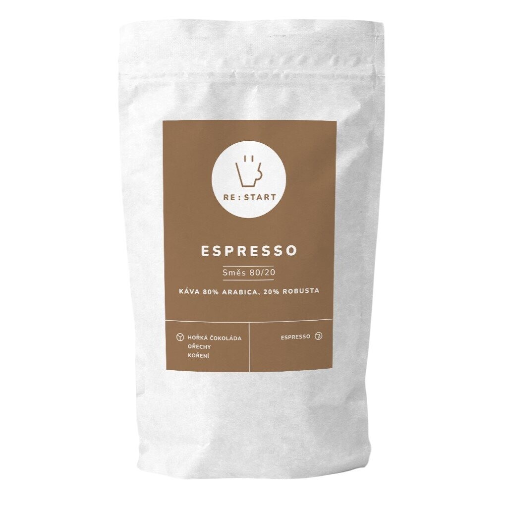 Zrnková káva ESPRESSO 80/20 1 kg, RE:START