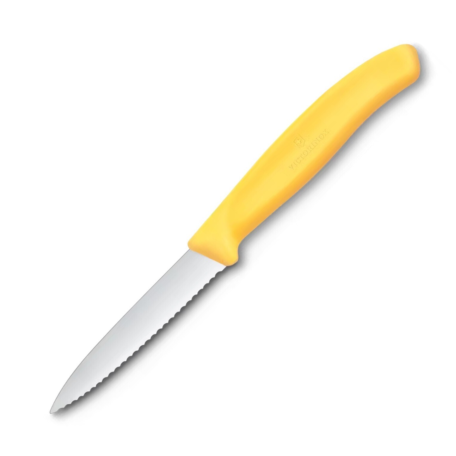 Nôž na krájanie / lúpanie SWISS CLASSIC 8 cm, vlnkovaný, žltá, plast, Victorinox