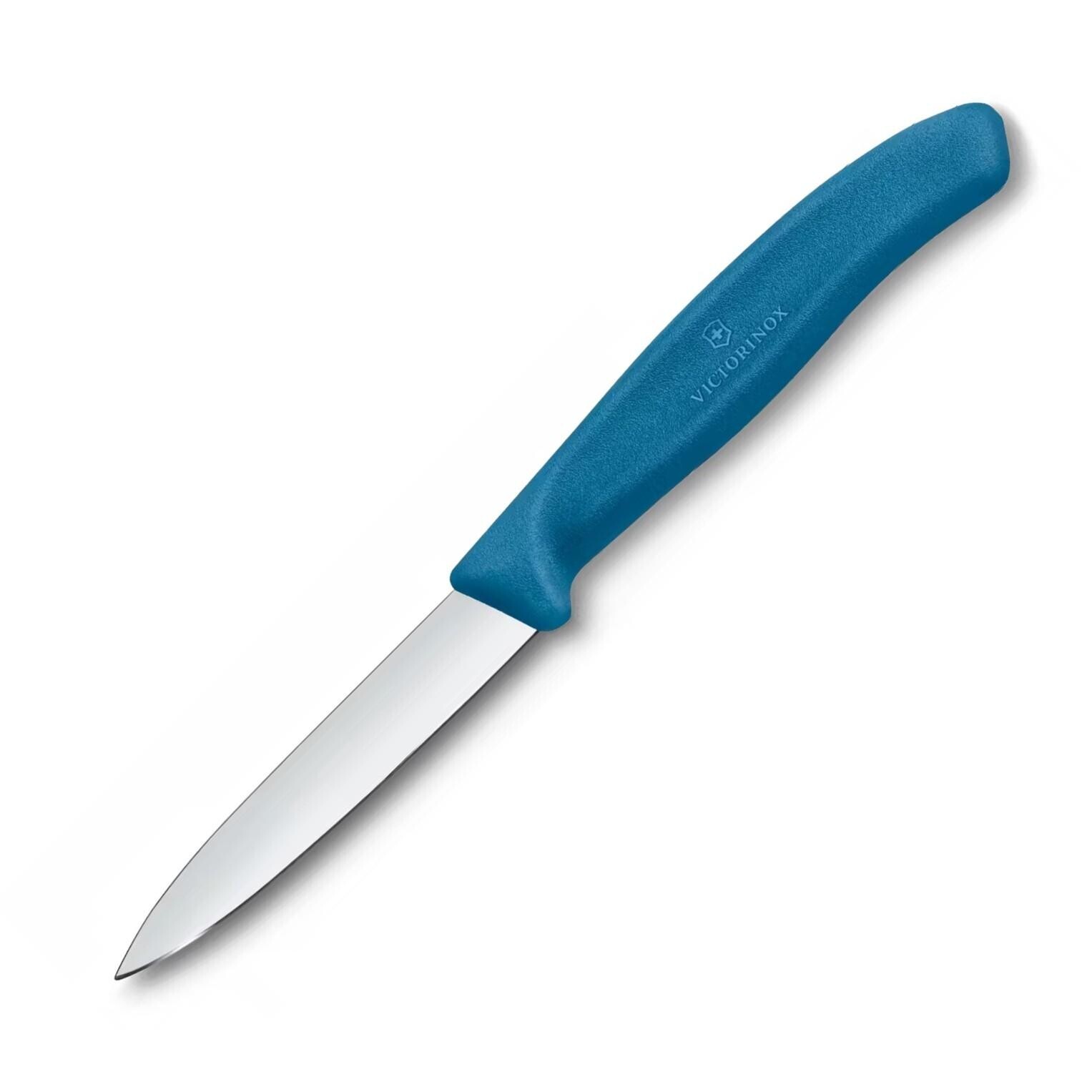 Nôž na krájanie / lúpanie SWISS CLASSIC 8 cm, modrá, plast, Victorinox