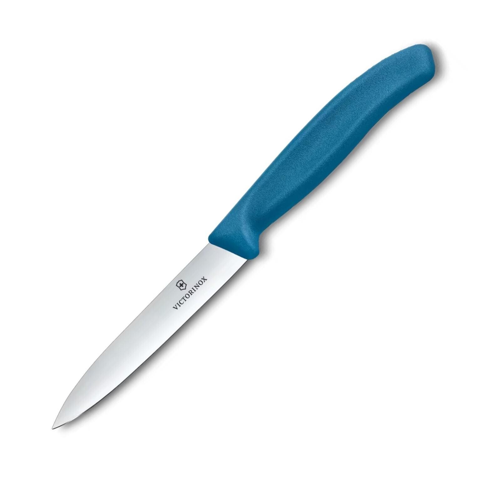 Nôž na krájanie / lúpanie SWISS CLASSIC 10 cm, modrá, plast, Victorinox