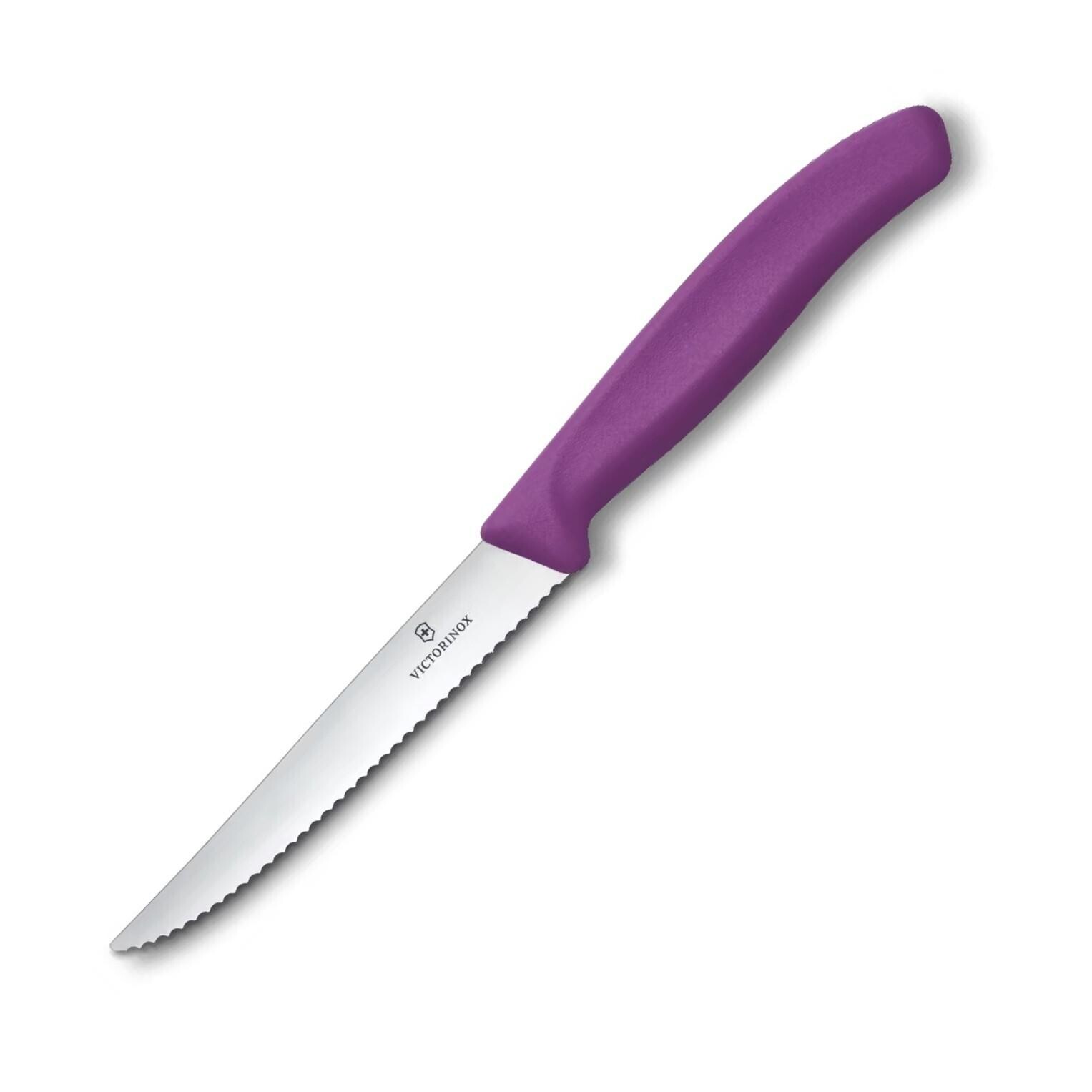 Nôž na steak SWISS CLASSIC 11 cm, vrúbkovaný, fialová, plast, Victorinox