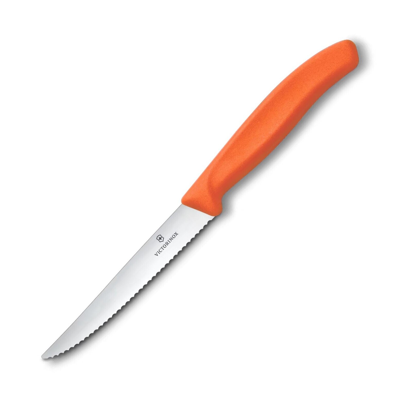 Nôž na steak SWISS CLASSIC 11 cm, vrúbkovaný, oranžová, plast, Victorinox