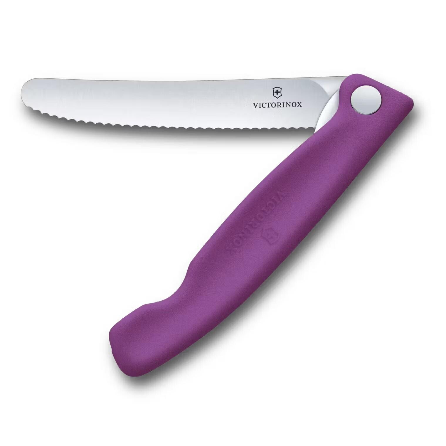 Vreckový nôž SWISS CLASSIC 11 cm, vrúbkovaný, fialová, plast, Victorinox
