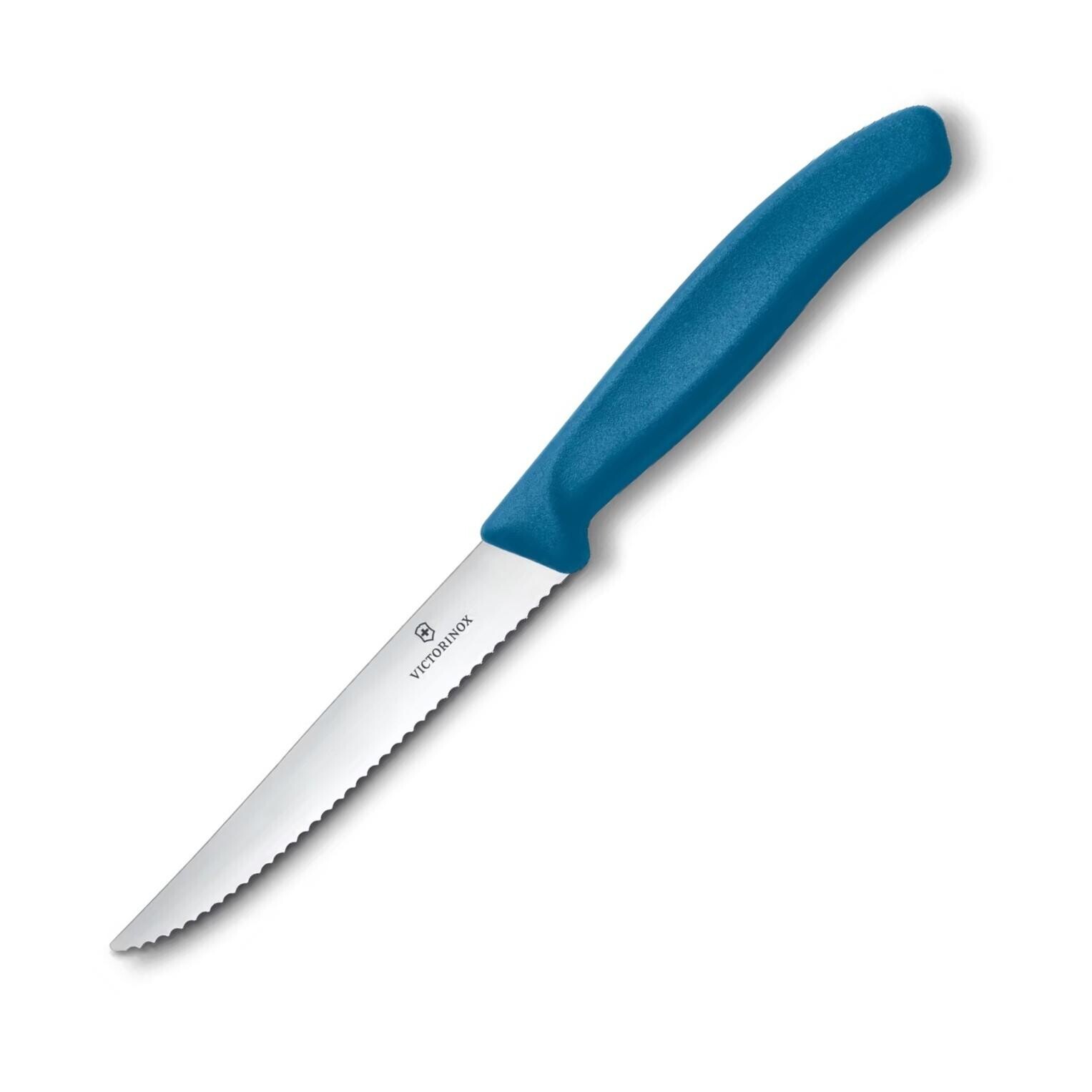 Nôž na steak SWISS CLASSIC 11 cm, vrúbkovaný, modrá, plast, Victorinox