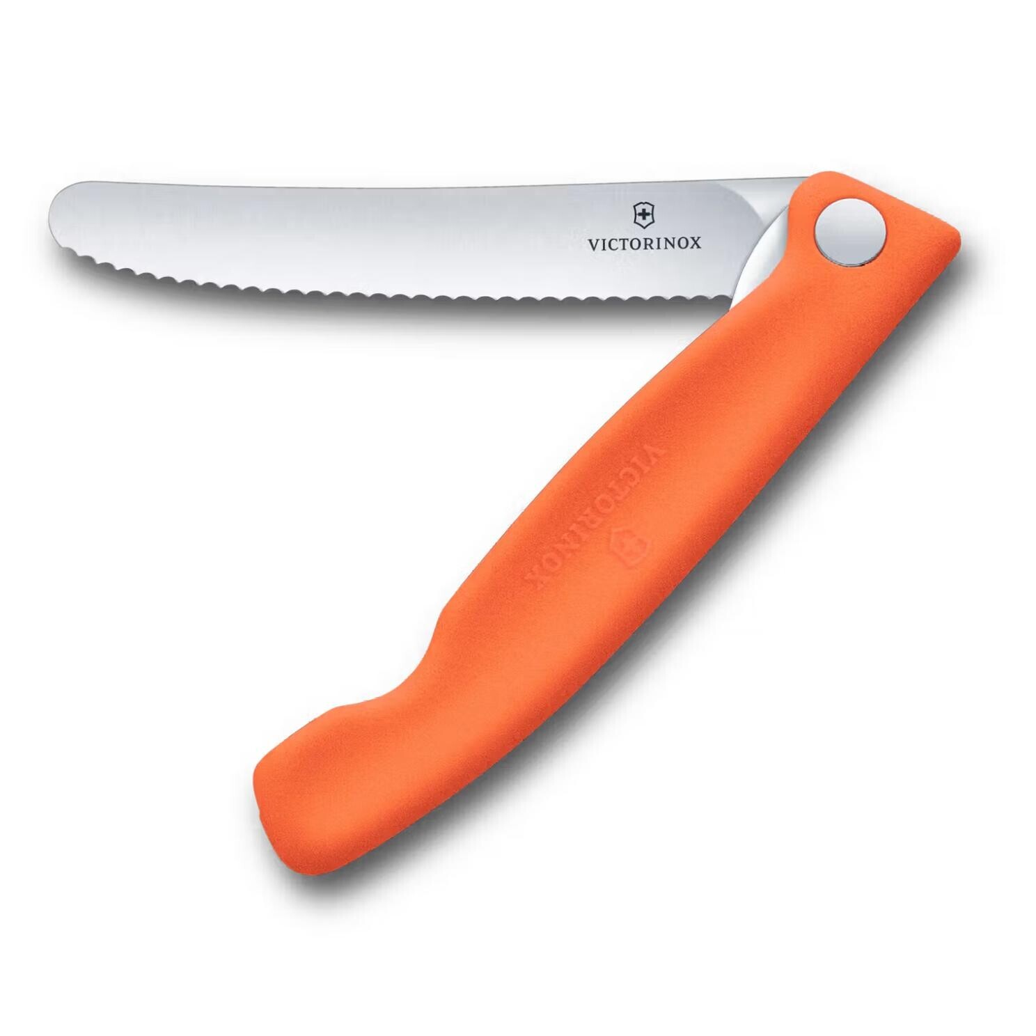 Vreckový nôž SWISS CLASSIC 11 cm, vrúbkovaný, oranžová, plast, Victorinox