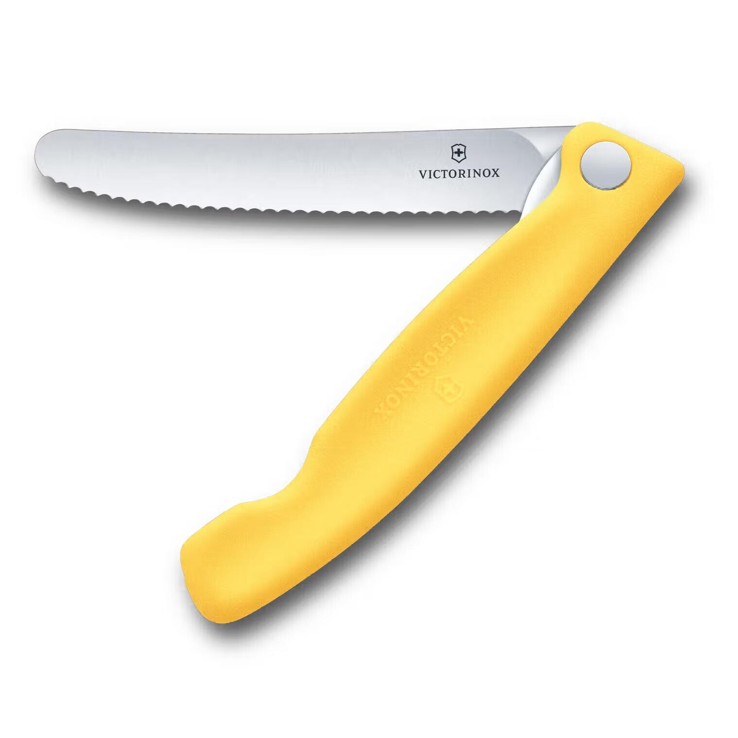 Vreckový nôž SWISS CLASSIC 11 cm, vrúbkovaný, žltá, plast, Victorinox