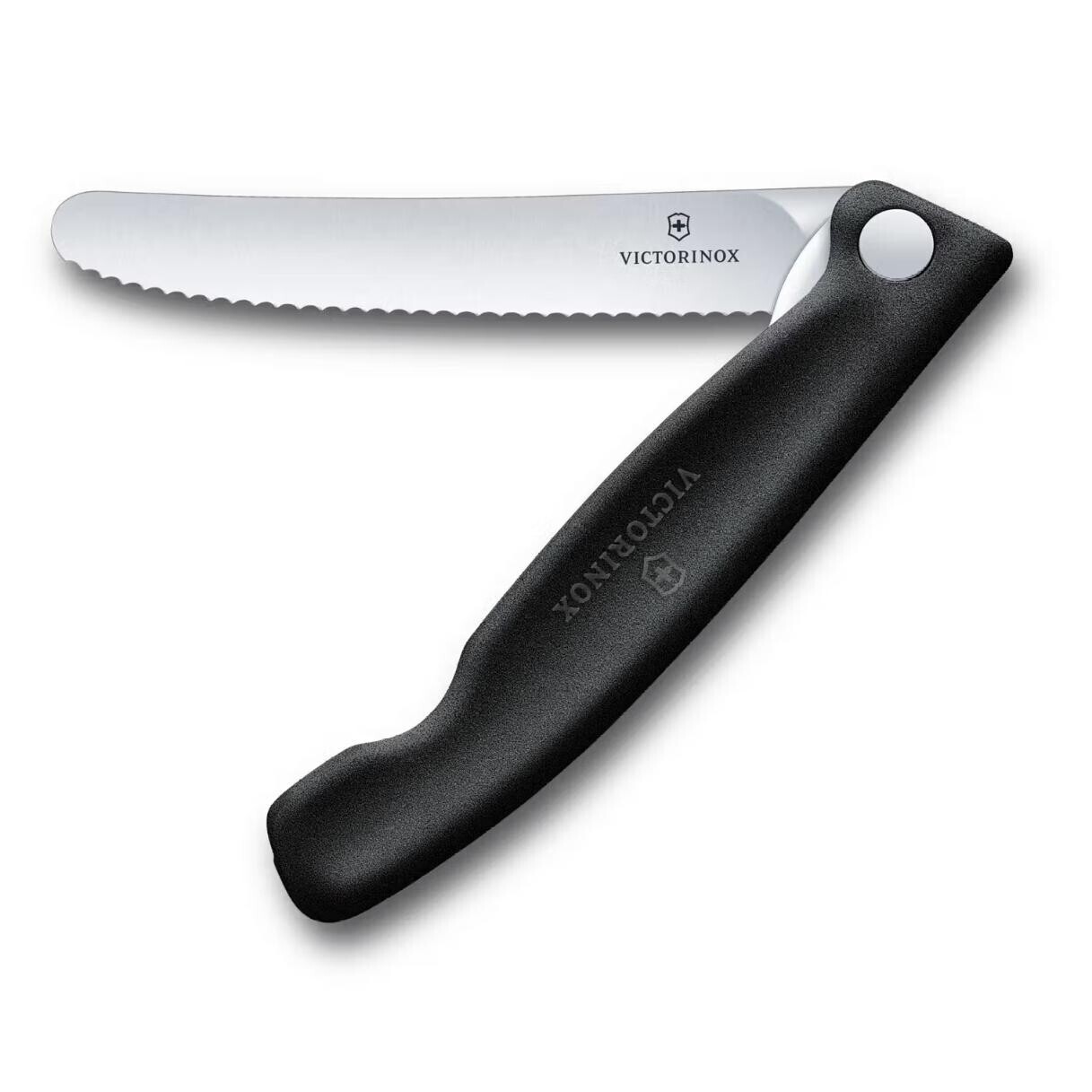 Vreckový nôž SWISS CLASSIC 11 cm, vrúbkovaný, čierna, plast, Victorinox