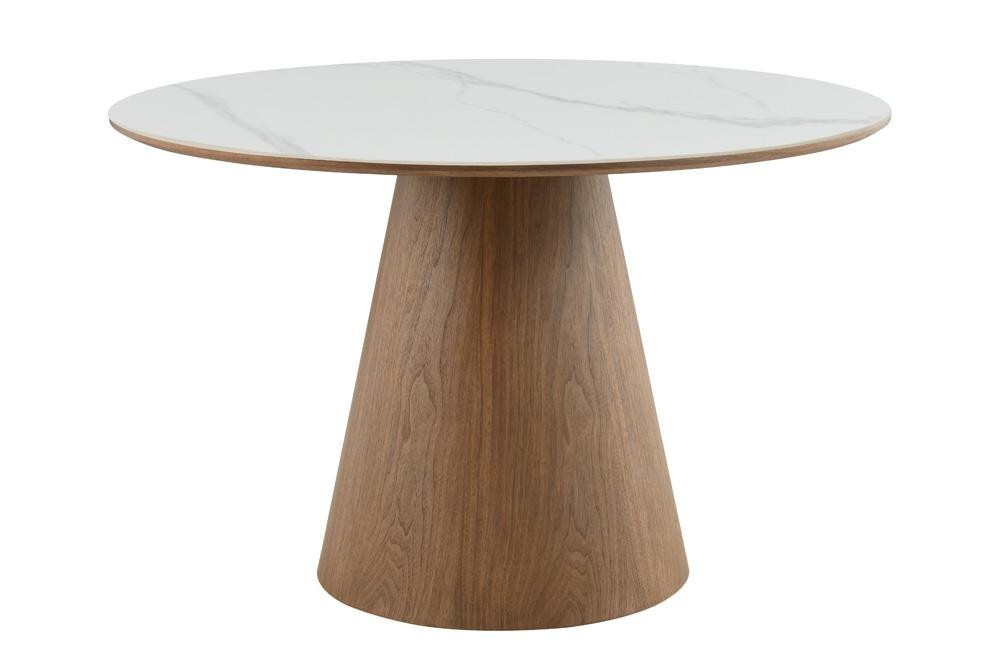 Jídelní stůl Riley 120 cm mramor/ořech