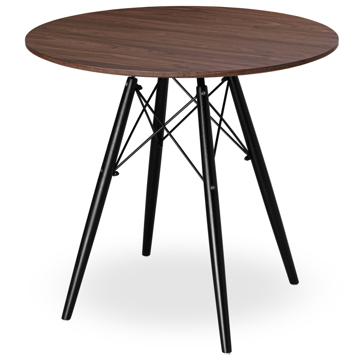 Kulatý jídelní stůl Paris Black 80 cm jasan/černý