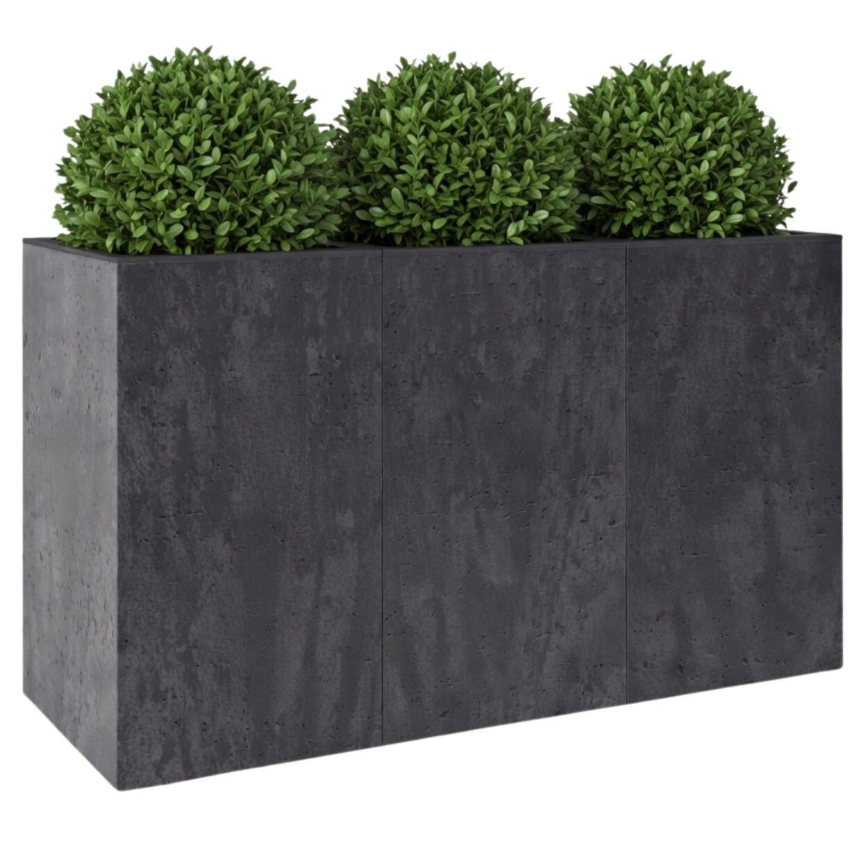 Květináč na kolečkách BETONIQUE 90x60 cm černý beton