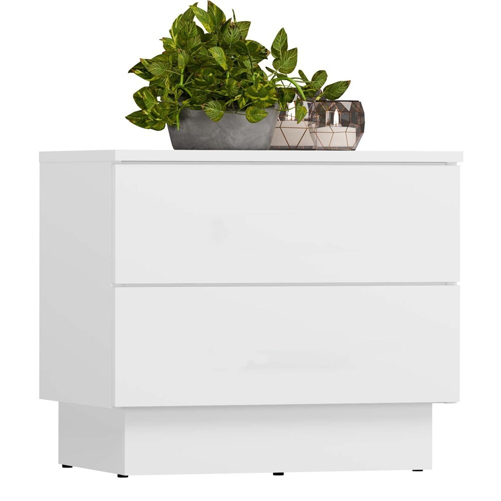 Noční stolek Amber 55 cm bílý