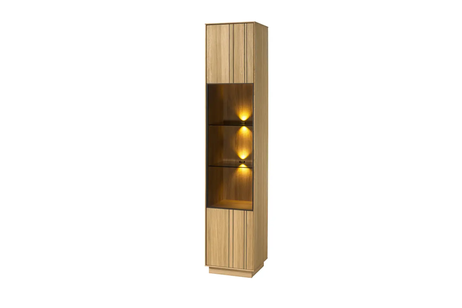 Vitrína s LED osvětlením Join 40 cm z masivu dub přírodní