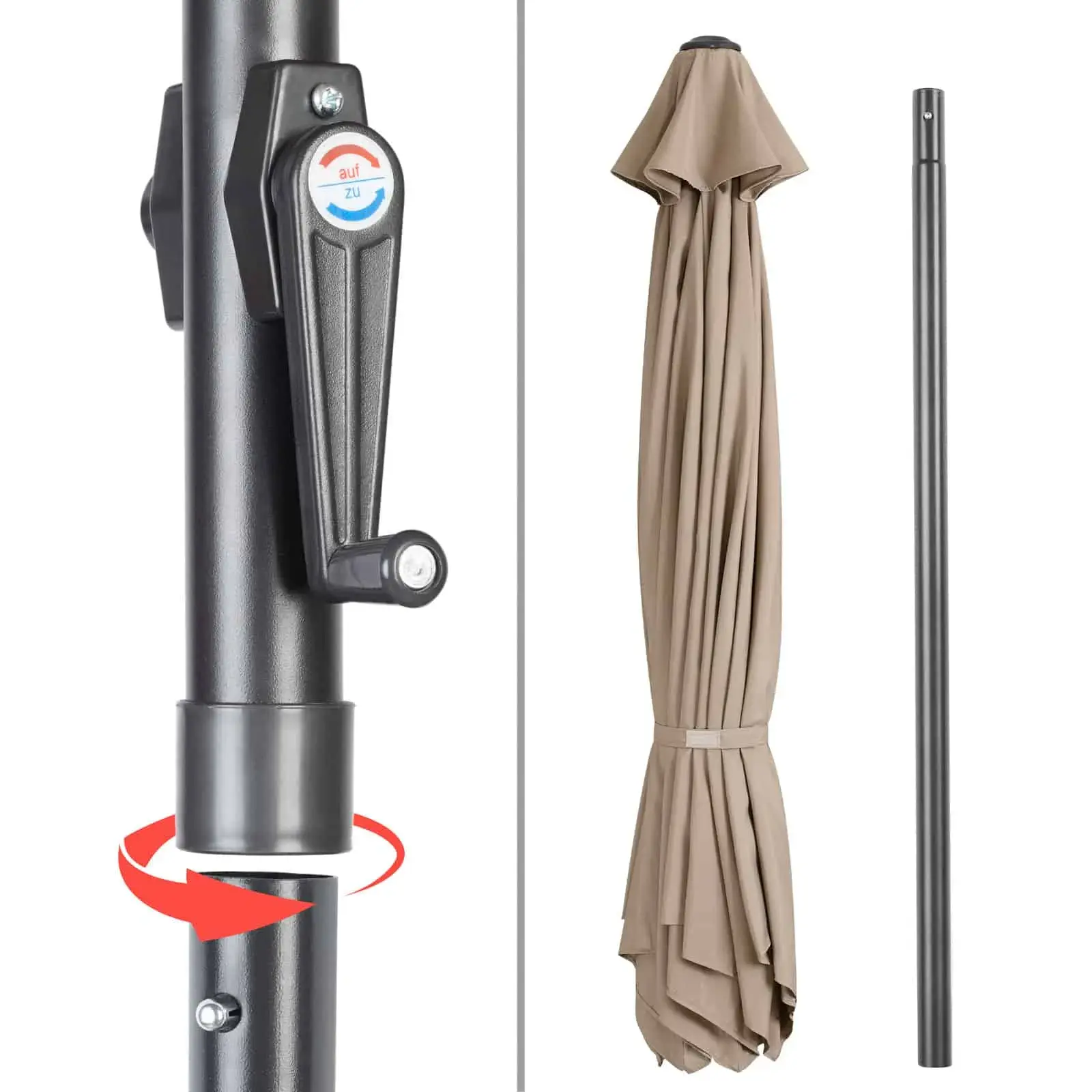 Zahradní slunečník Gemma taupe