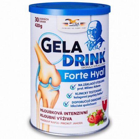 GELADRINK Forte hyal kĺbová výživa jahodový nápoj 420 g