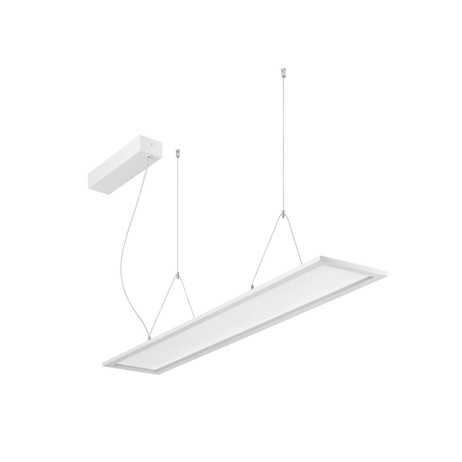 BRUMBERG LED závesné svietidlo Adara 119,5 cm, DALI, 2CCT, priehľadné