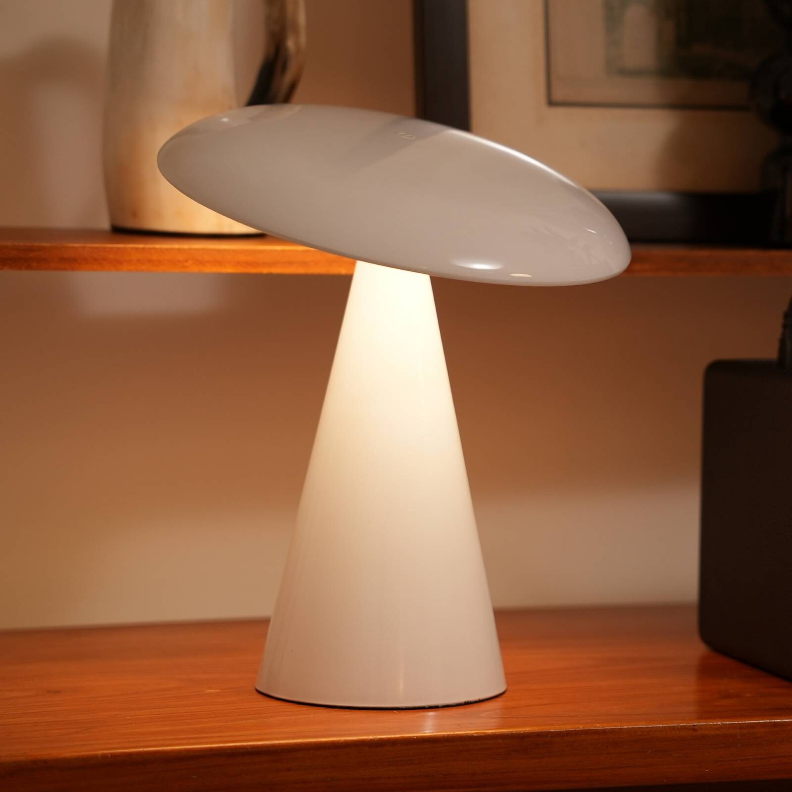 Stolová LED lampa Beacon s LED a akumulátorom, Kinoko, biela, 27 cm, CCT