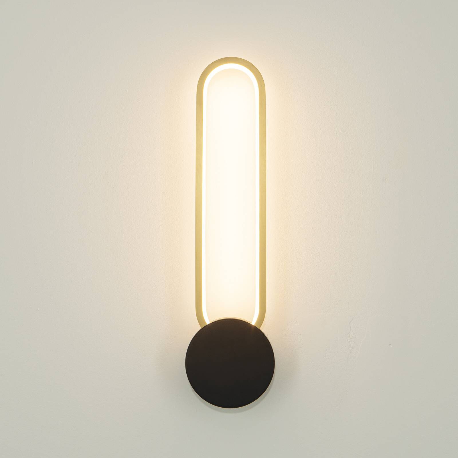 LED nástenné svetlo 23102, zlatá/čierna, šírka 10 cm, kovová, stmievateľné