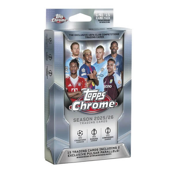 Topps 2025-2026 Topps Chrome UEFA Club Competitions Hanger Box