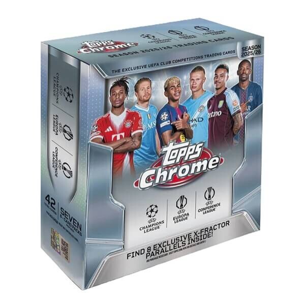 Topps 2025-2026 Topps Chrome UEFA Club Competitions Mega Box