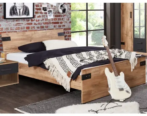 Postel Liverpool 90x200 cm, dub%