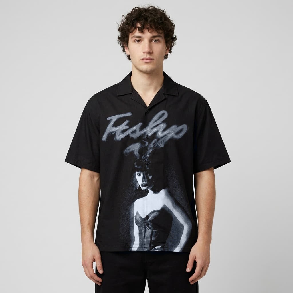 Košeľa Playboy x FTSHP Camp Shirt Black XS
