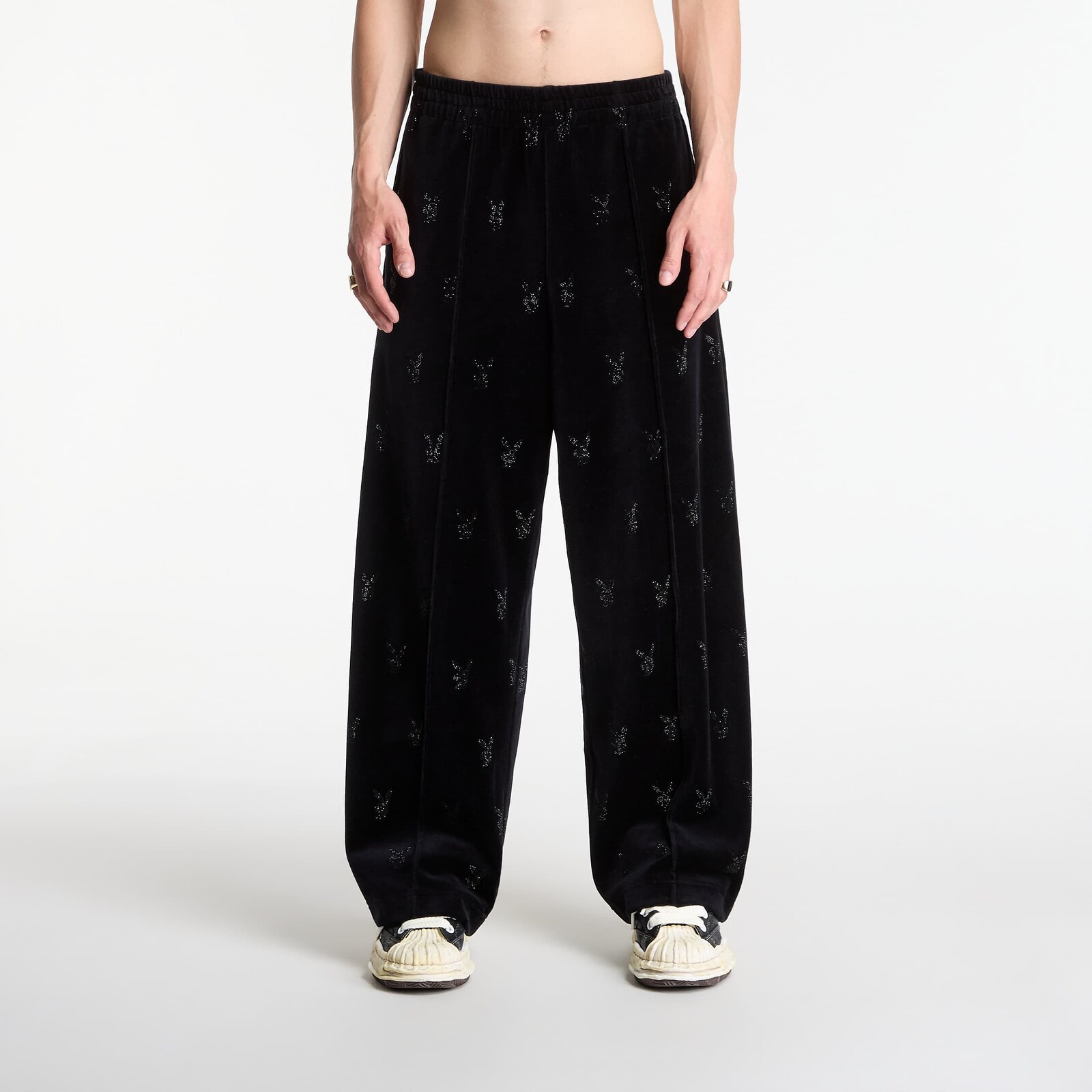 Tepláky Playboy x FTSHP Velvet Sweatpants Black S