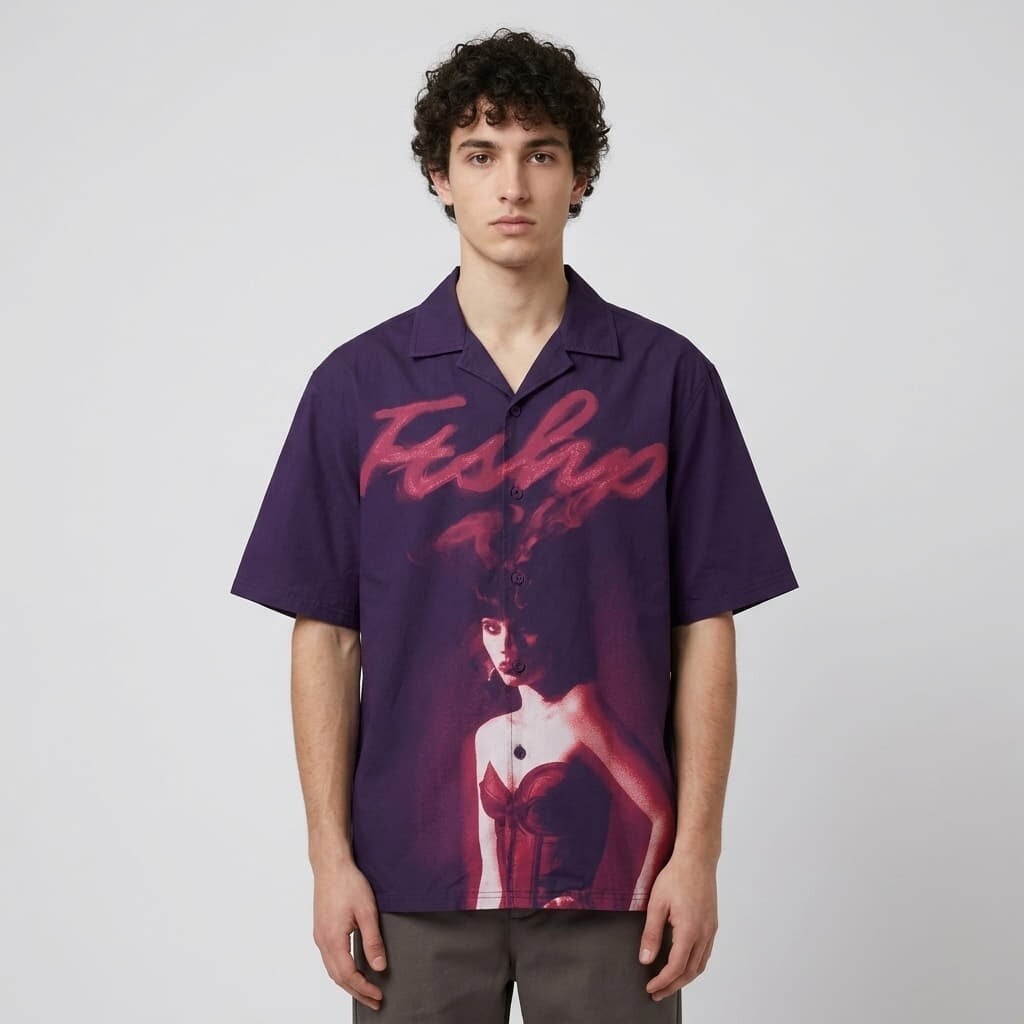 Košeľa Playboy x FTSHP Camp Shirt Purple XXL