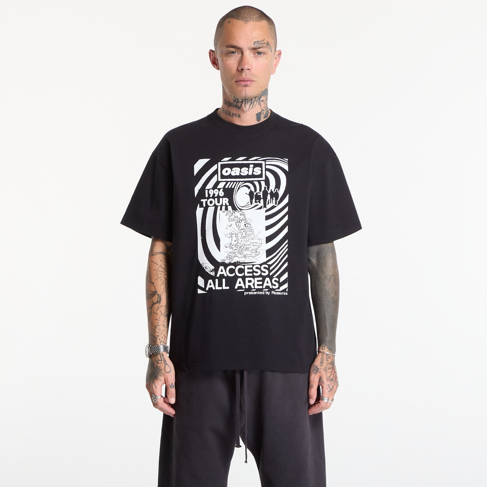 Tričko PLEASURES All Access T-Shirt Black S