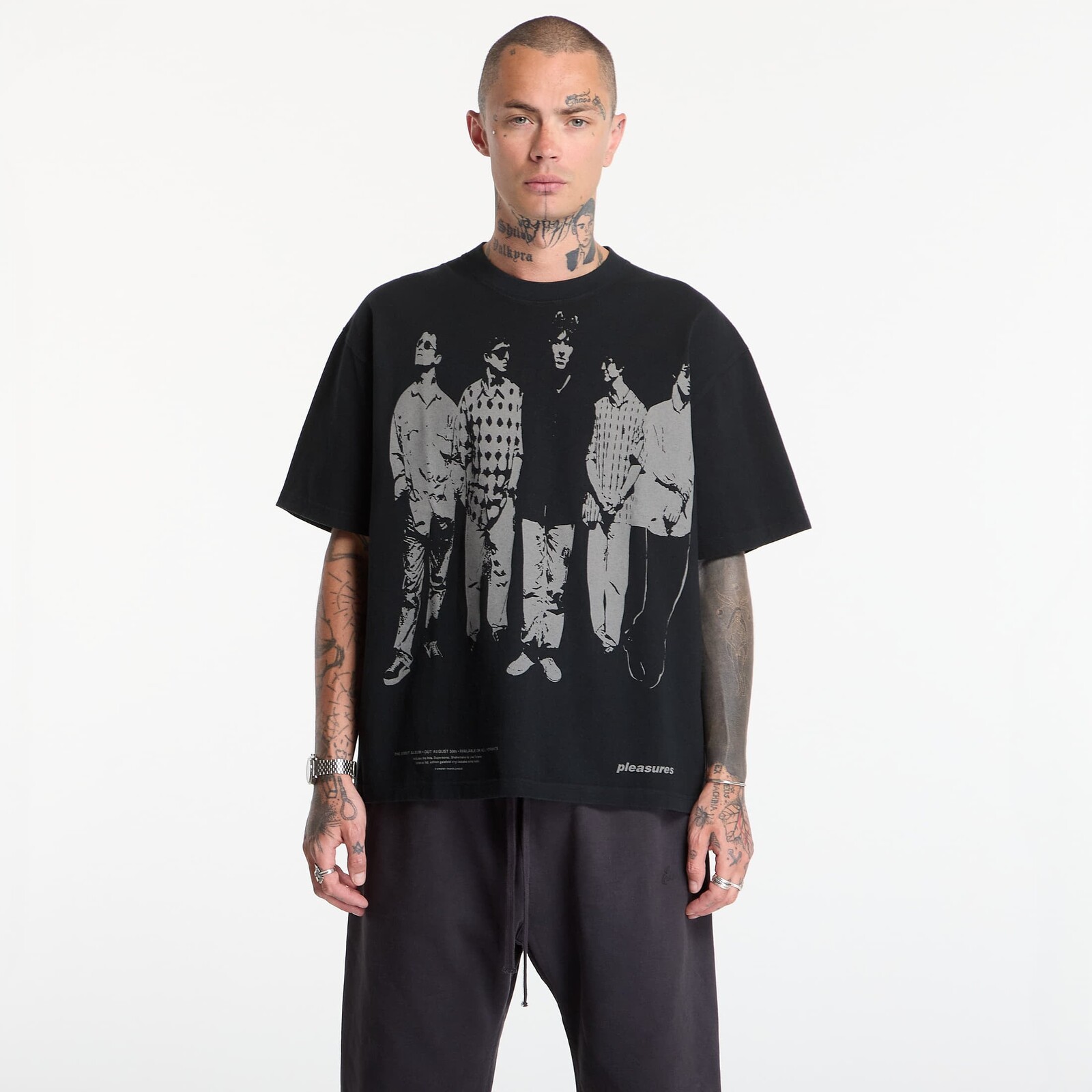 Tričko PLEASURES Definitely Heavyweight Shirt Faded Black L