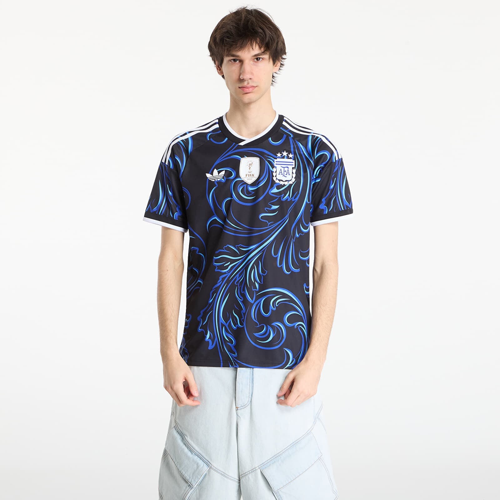 Dres adidas Argentina 26 Away Jersey Black/ Lucid Blue/ Blue Burst M