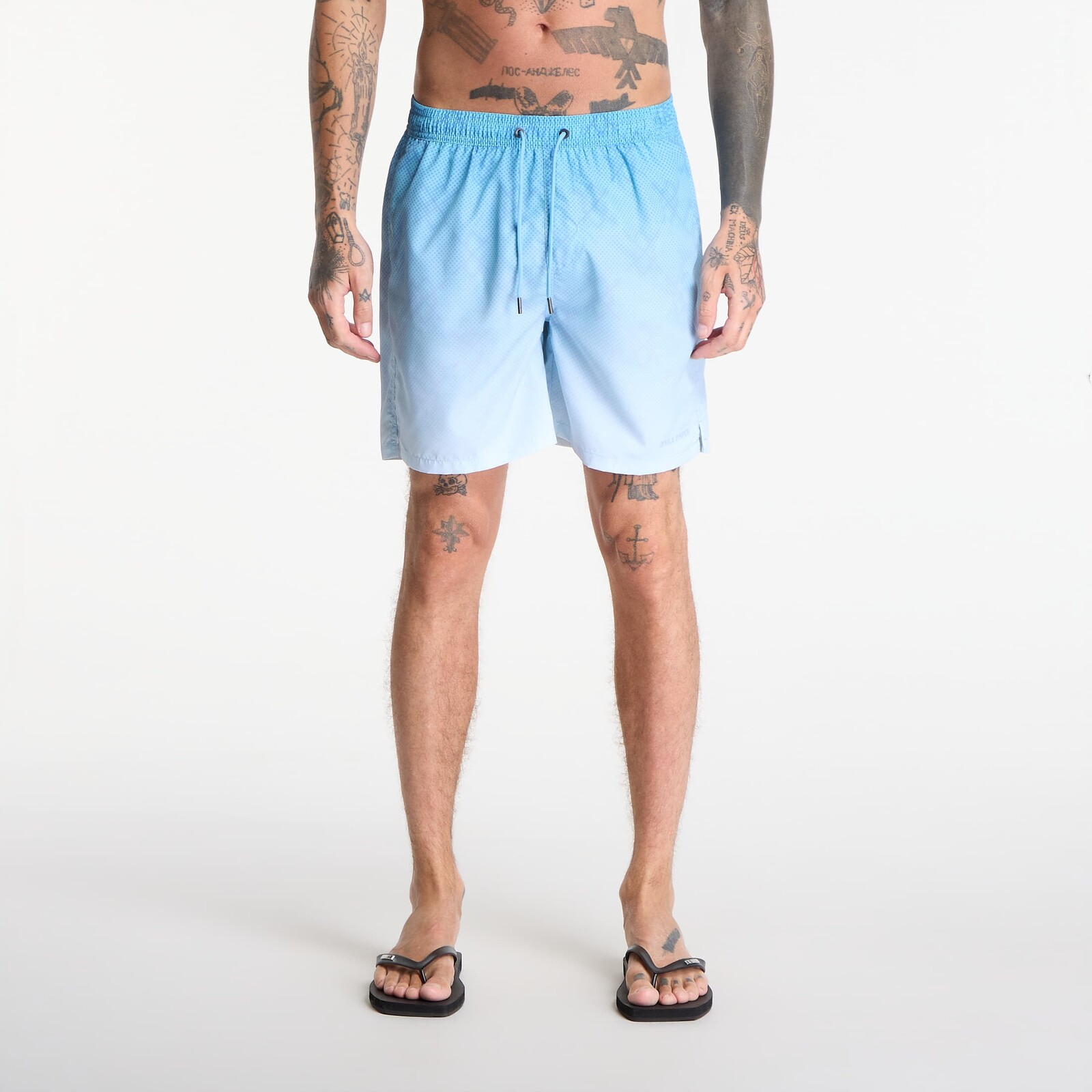 Plavky Daily Paper Ombre Dotted Shield Swimshorts Air Blue L