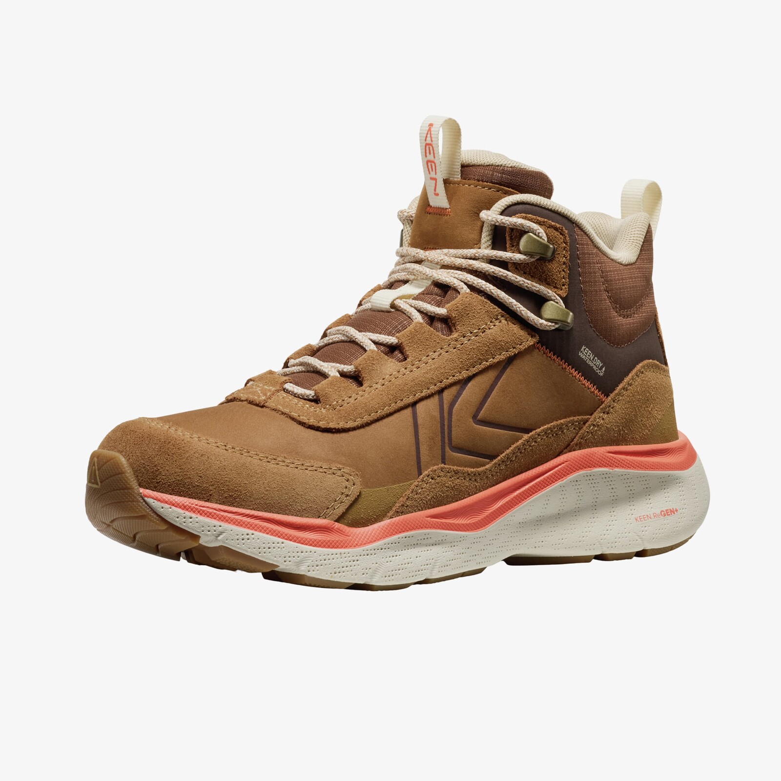 Tenisky KEEN Leiki Leather Mid Wp Women Chipmunk/ Birch EUR 39
