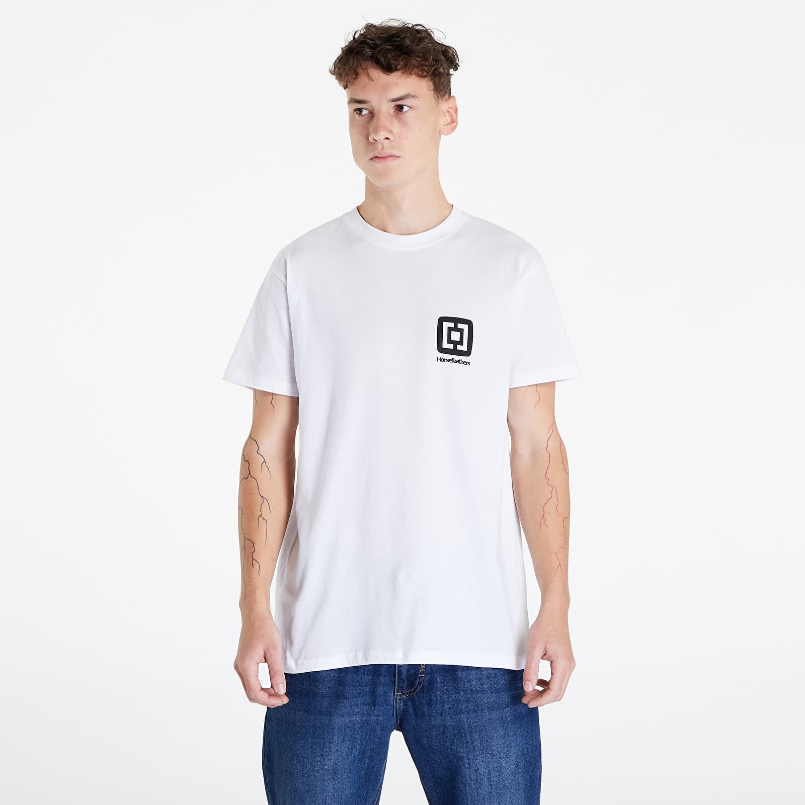 Tričko Horsefeathers Mini Logo T-Shirt White XL