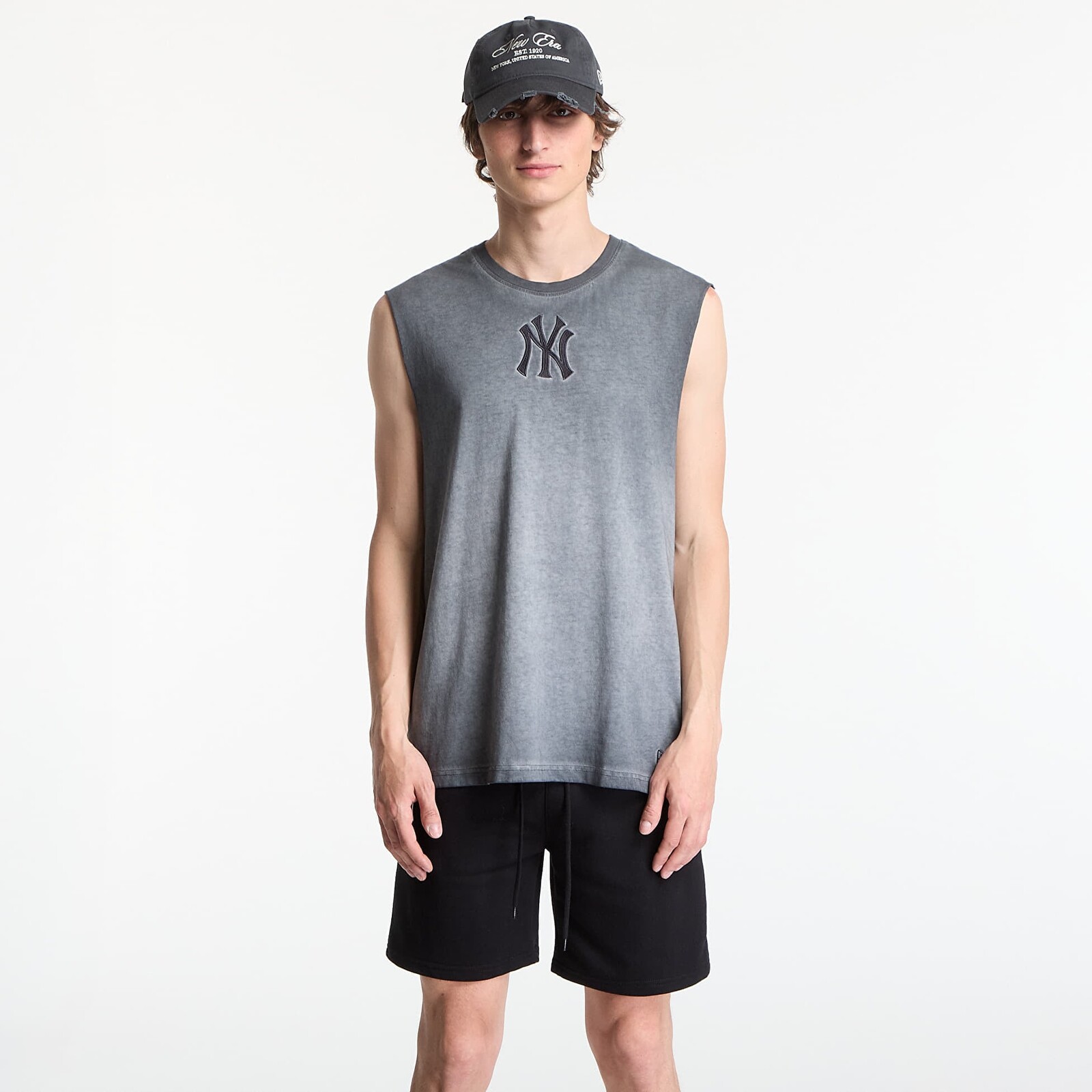 Tričko New Era MLB Washed Logo Sleeveless Tee New York Yankees UNISEX Black S