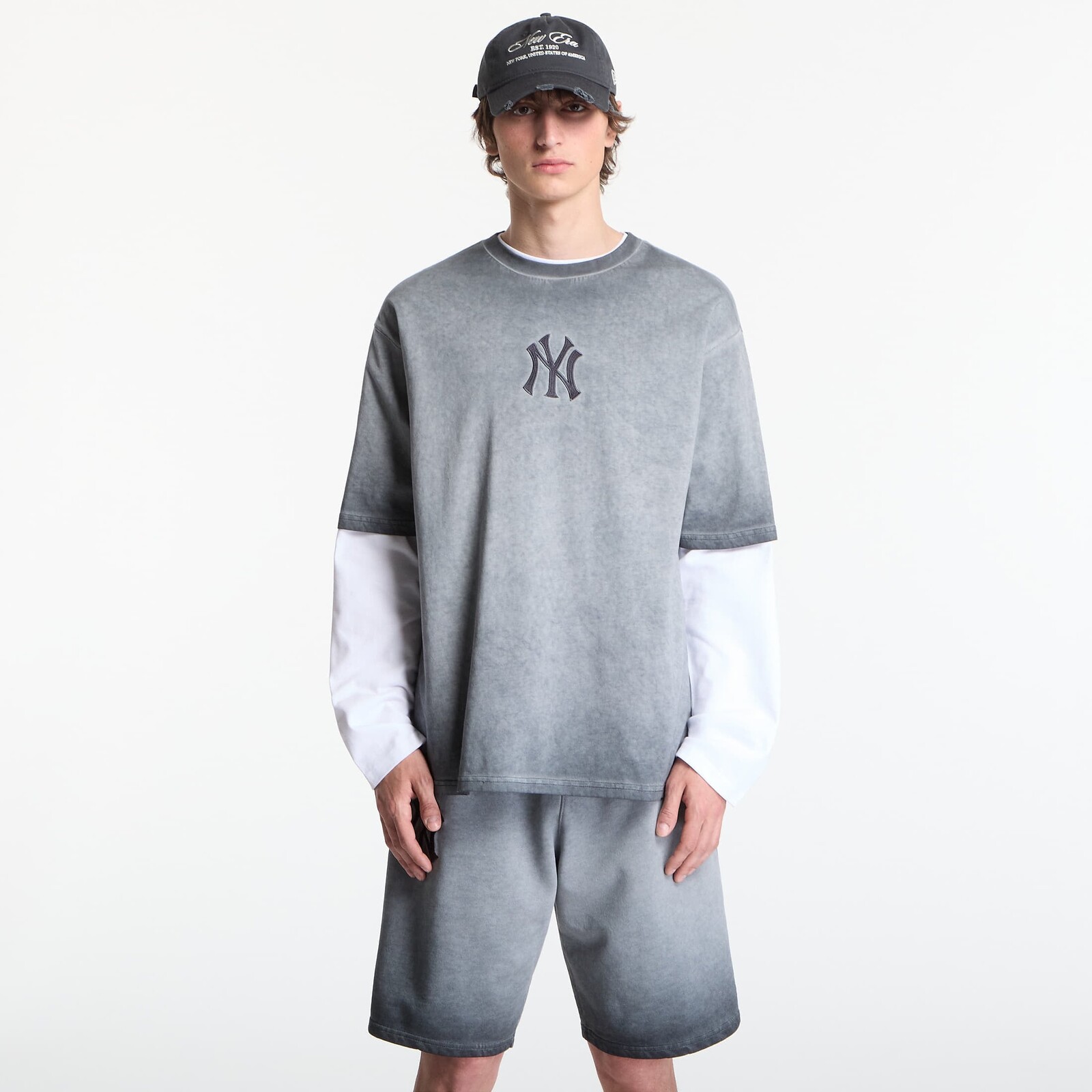 Tričko New Era MLB Washed Logo Tee New York Yankees UNISEX Black L