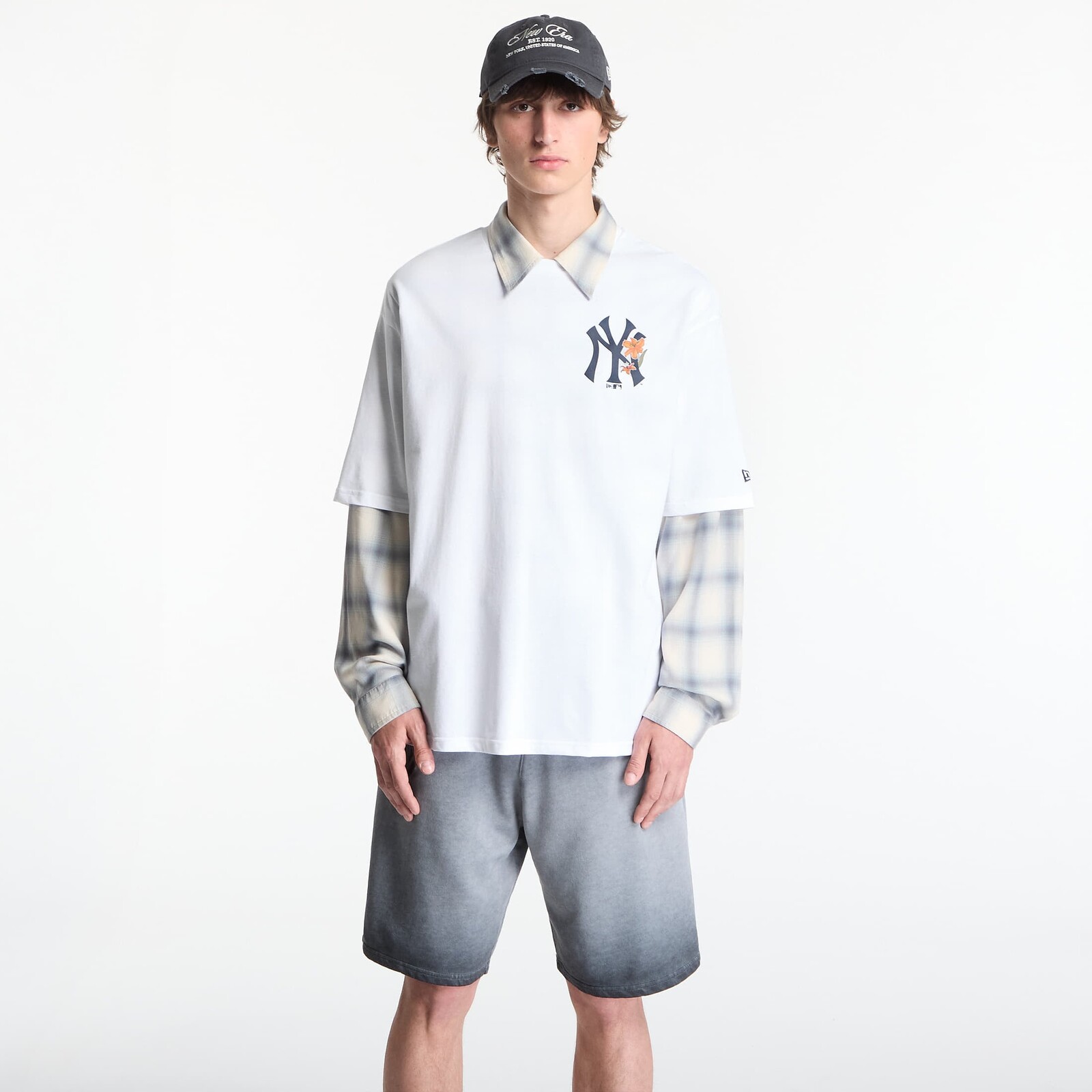 Tričko New Era MLB Floral OS Tee New York Yankees UNISEX Optic White L
