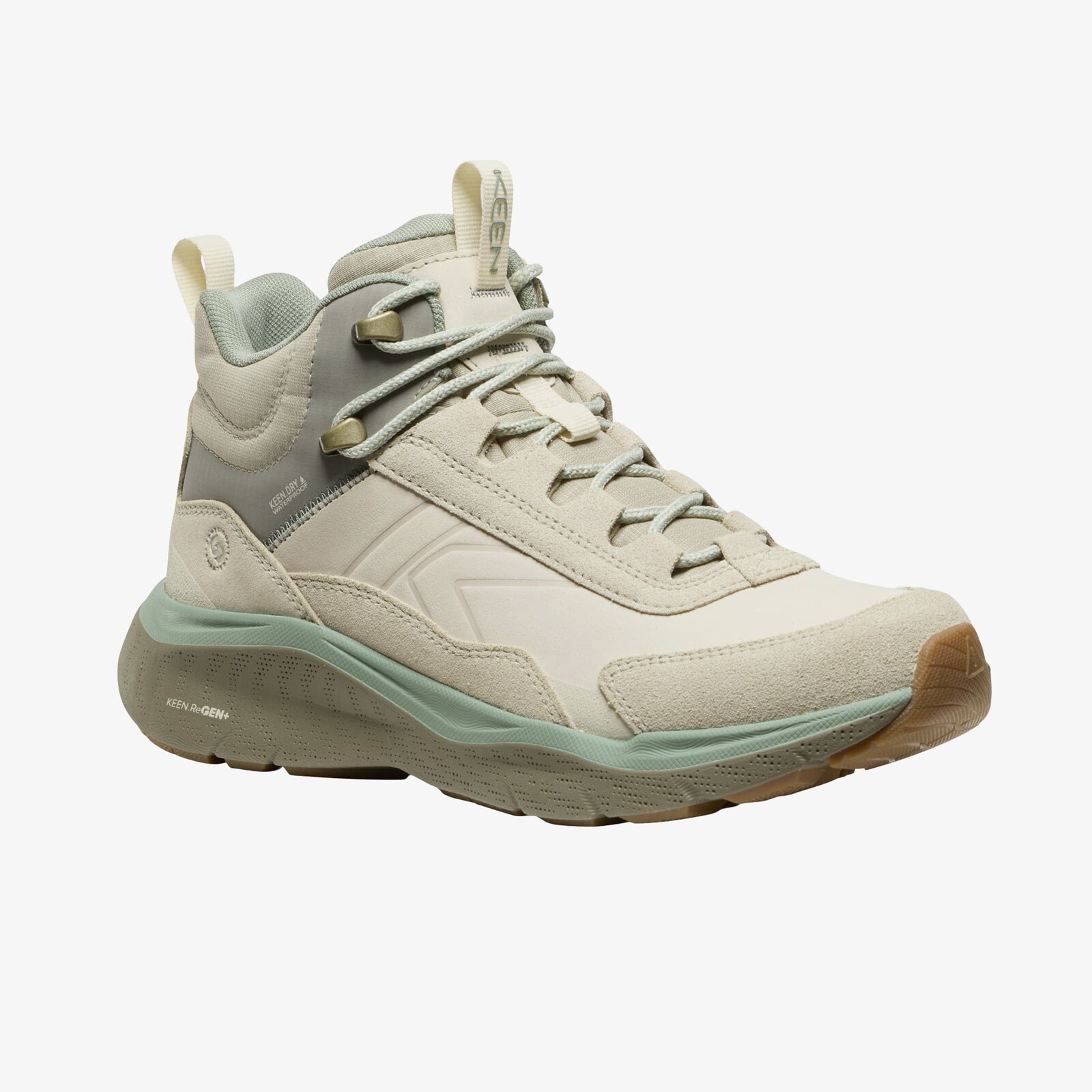 Tenisky KEEN Leiki Leather Mid Wp Women Birch/ Lily Pad EUR 39