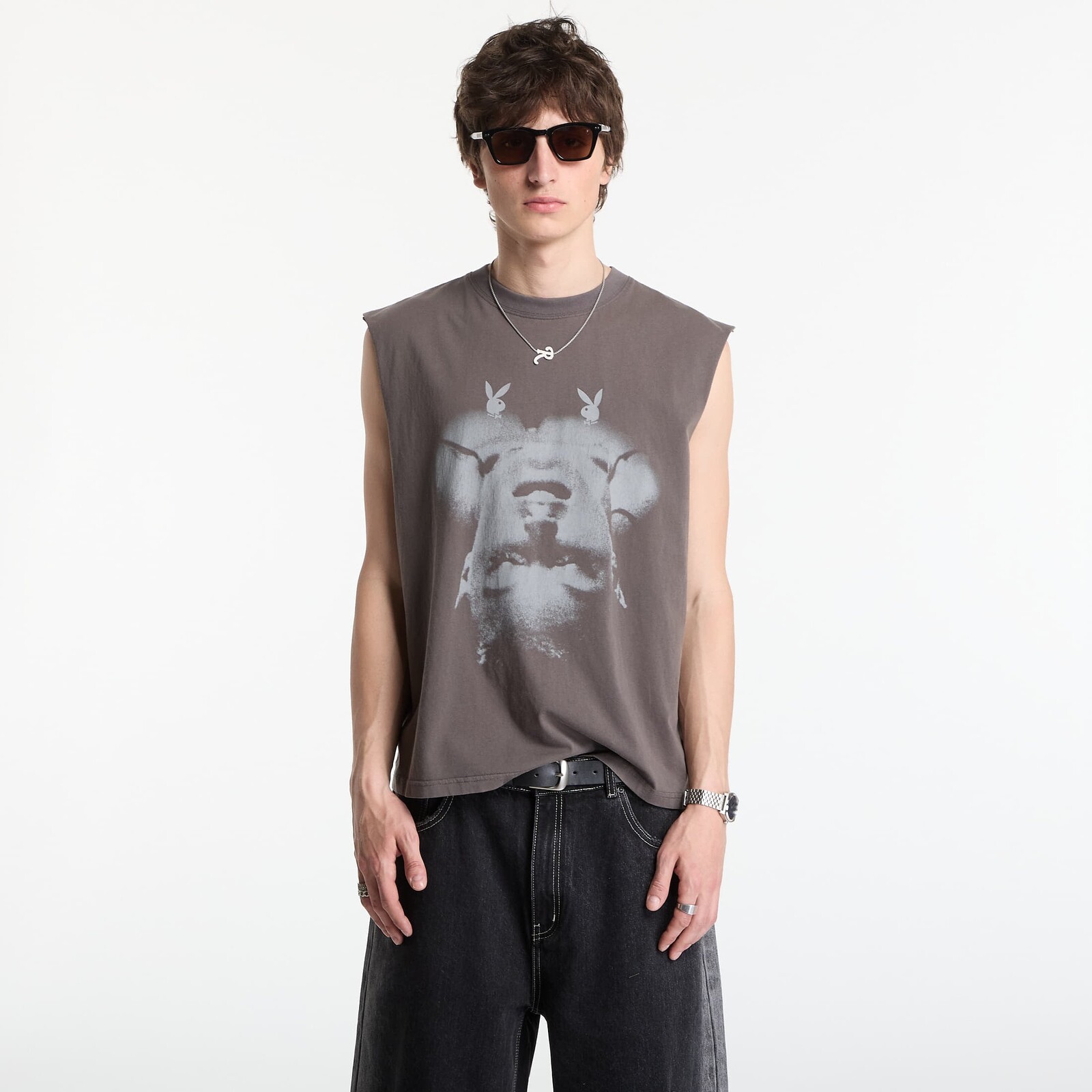 Tričko Playboy x FTSHP Sleeveless Tee UNISEX Grey S