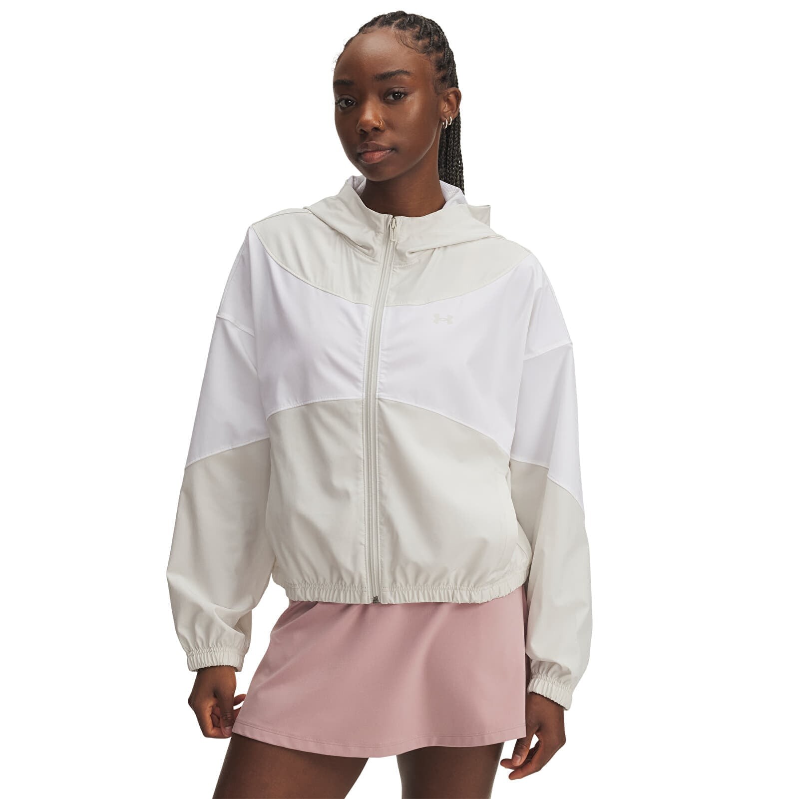 Mikina Under Armour Rival Woven Jacket Hoodie White L